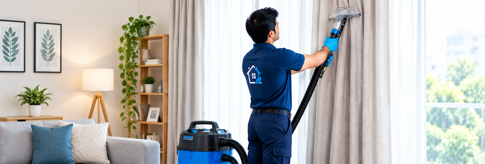 Home professional curtain cleaning service